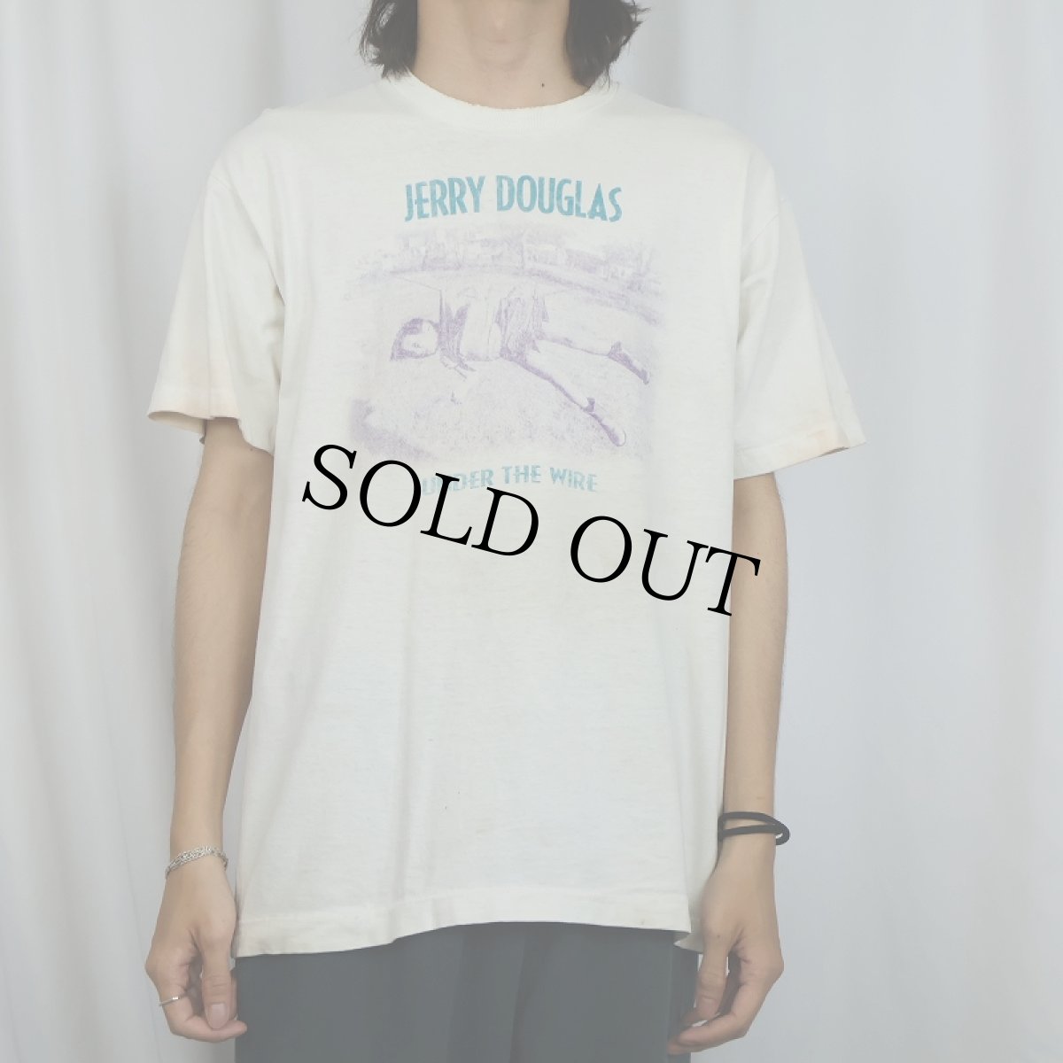 画像2: 90's JERRY DOUGLAS "Under the Wire" ミュージシャン アルバムプリントTシャツ XL (2)