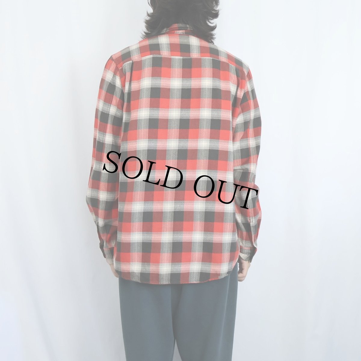 画像3: Ralph Lauren DENIM&SUPPLY オンブレーチェック柄 ライトネルシャツ L (3)