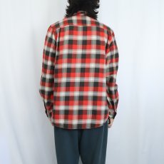 画像3: Ralph Lauren DENIM&SUPPLY オンブレーチェック柄 ライトネルシャツ L (3)