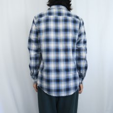 画像3: Ralph Lauren DENIM&SUPPLY オンブレーチェック柄 コットンシャツ M (3)