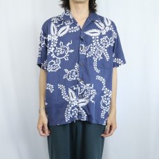 画像2: 2000's Patagonia Pataloha 総柄コットンハワイアンシャツ M (2)