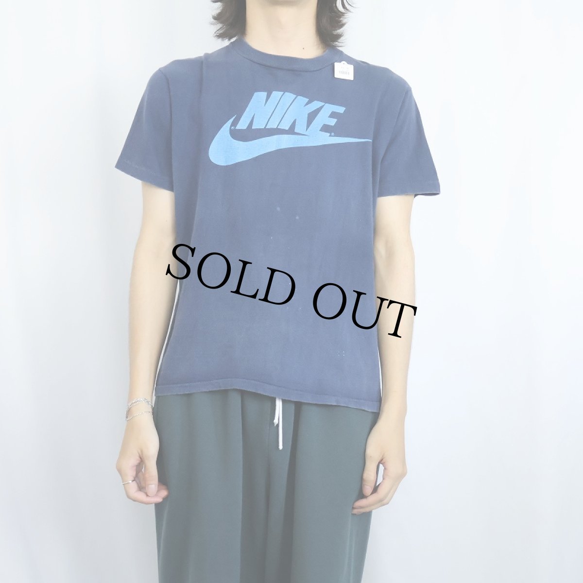 画像2: 70〜80's NIKE 社外タグ ロゴプリントTシャツ L (2)