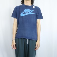 画像2: 70〜80's NIKE 社外タグ ロゴプリントTシャツ L (2)