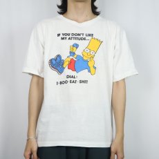 画像2: 90's ブート SIMPSONS キャラクタープリントTシャツ XL (2)