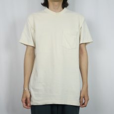 画像2: 80〜90's B.V.D. USA製 無地ポケットTシャツ L (2)
