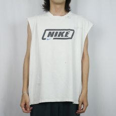 画像2: 90's NIKE USA製 ロゴプリント ノースリーブTシャツ XL (2)