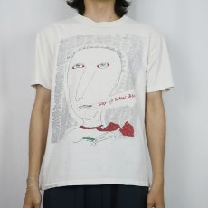 画像2: 90's Fred Babb USA製 "sax no to real jobs." アートプリントTシャツ L (2)