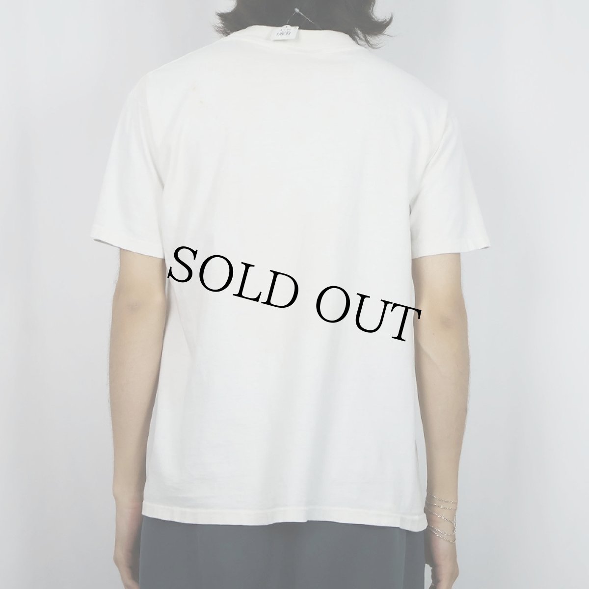 画像3: 90's Fred Babb USA製 "sax no to real jobs." アートプリントTシャツ L (3)
