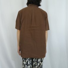画像3: Ralph Lauren "CLASSIC FIT" リネンコットン ボタンダウンシャツ L (3)