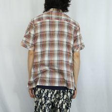 画像3: 70's Kennington オンブレーチェック柄 ポリエステル×コットン シャツ L (3)
