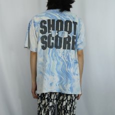 画像4: 90's USA製 "DON'T SHOOT TO SHOOT" メッセージプリント マーブル染めTシャツ XL (4)