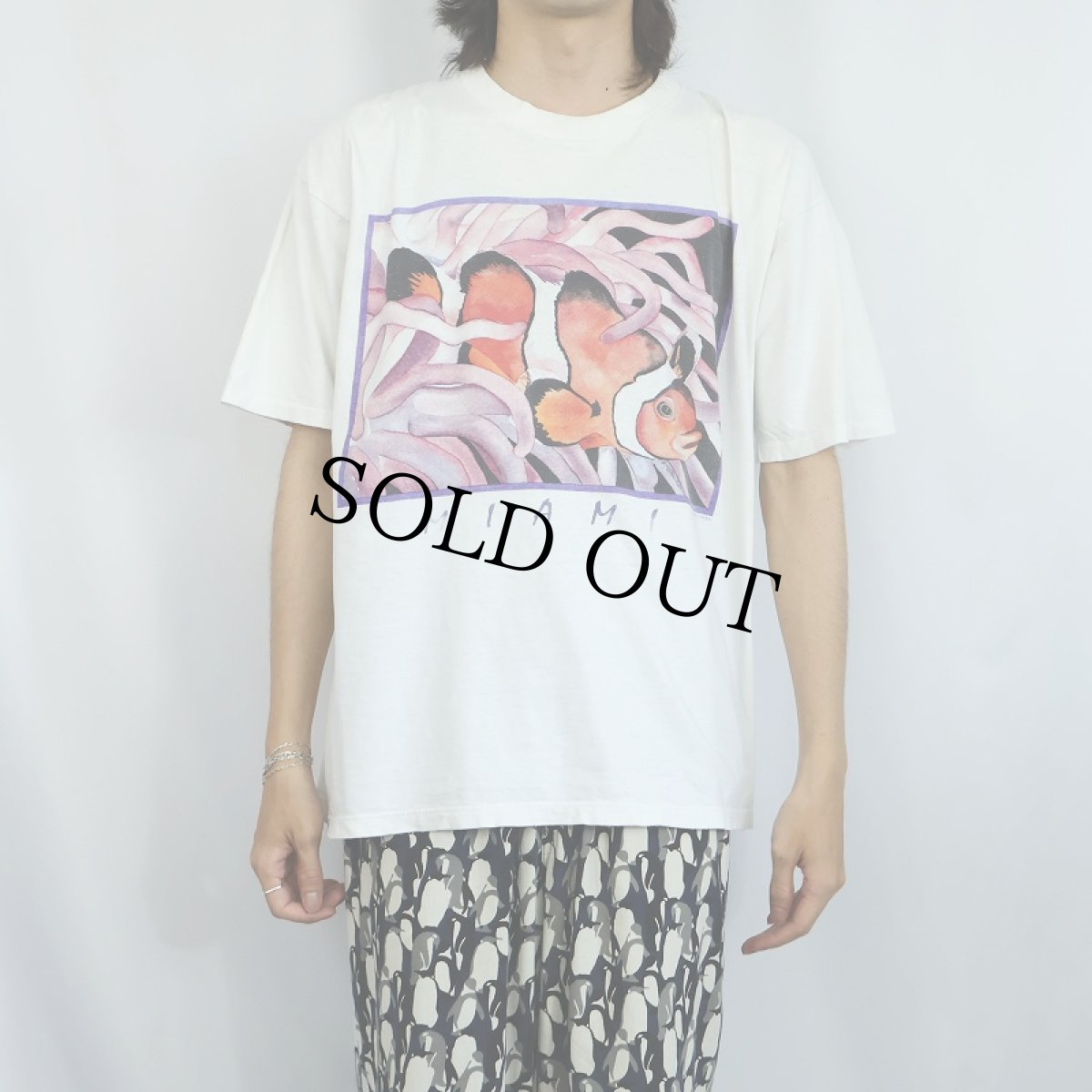 画像2: 90's DOWN TO EARTH PRODUCTS USA製 カクレクマノミ プリントTシャツ XL (2)