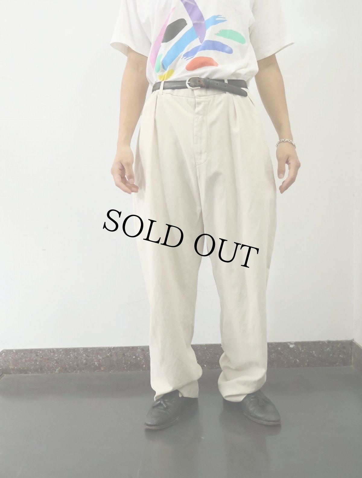 画像2: POLO GOLF Ralph Lauren 2タック コットン×シルク×リネン スラックス W35 (2)