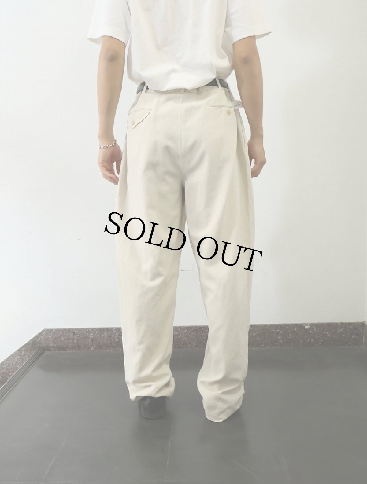 画像3: POLO GOLF Ralph Lauren 2タック コットン×シルク×リネン スラックス W35 (3)