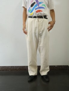 画像2: POLO Ralph Lauren リネン×シルク スラックス W36 (2)