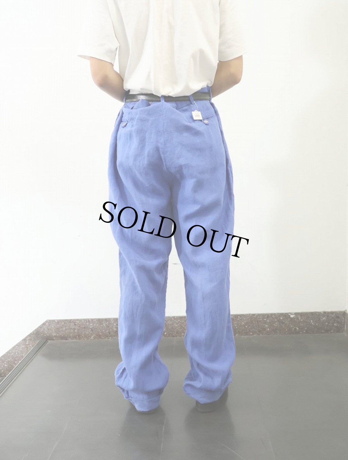 画像3: POLO Ralph Lauren 2タック リネンスラックス W39 (3)