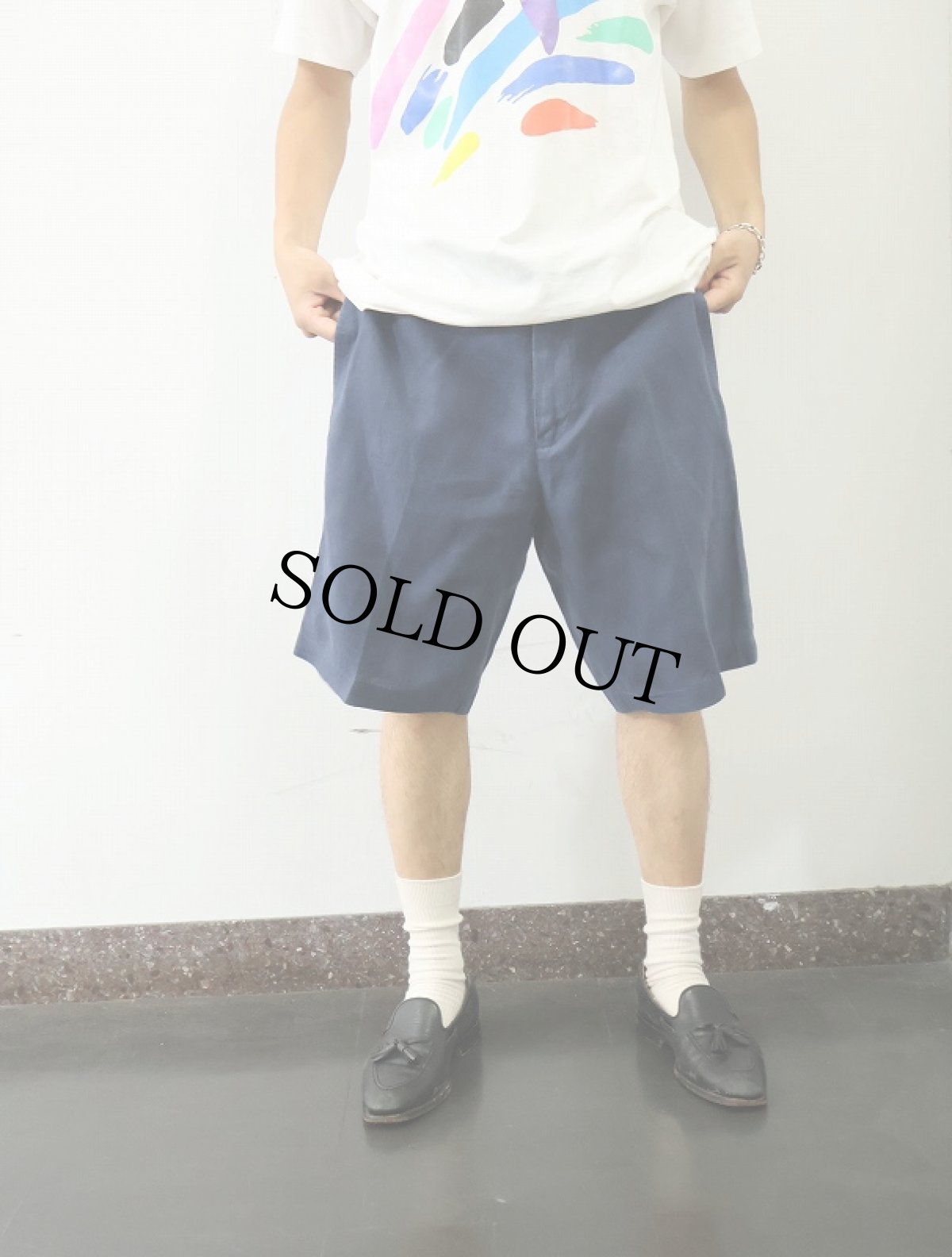 画像2: POLO Ralph Lauren "BRADBURY FIT" リネンショーツ NAVY W34 (2)