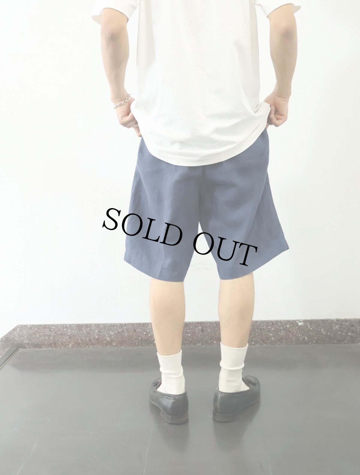 画像3: POLO Ralph Lauren "BRADBURY FIT" リネンショーツ NAVY W34 (3)