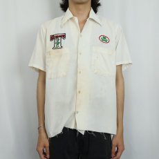 画像2: 70's TWO KEYS ワッペン付き ワークシャツ (2)