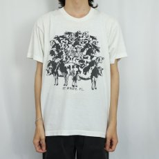 画像2: 80〜90's USA製 "FT. WHITE, FL." 牛プリントTシャツ XL (2)