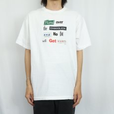 画像2: 90's USA製 "Hand over the chocolate. and No One will Get HURT." プリントTシャツ XL (2)