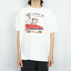 画像2: 90's JERE HARLEY "TIME GOES BY" プリントTシャツ XL (2)