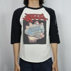 画像2: 2000's WEEZER "Judas Priestフォントパロディ" オルタナティブロックバンド ラグランTシャツ M (2)