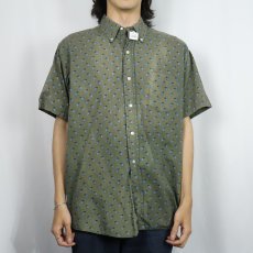 画像2: 〜60's Bloomingdale's マチ付き 3点留め コットンボタンダウンシャツ L (2)