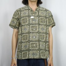 画像2: 60's McGREGOR USA製 総柄 コットンオープンカラーシャツ M (2)