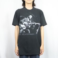画像2: 90's WES MONTGOMERY USA製 ジャズギタリスト プリントTシャツ BLACK L (2)