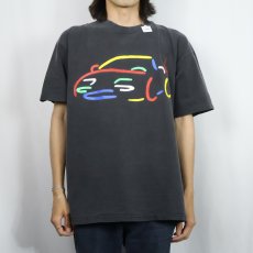 画像2: 90's USA製 車プリントTシャツ BLACK XL (2)