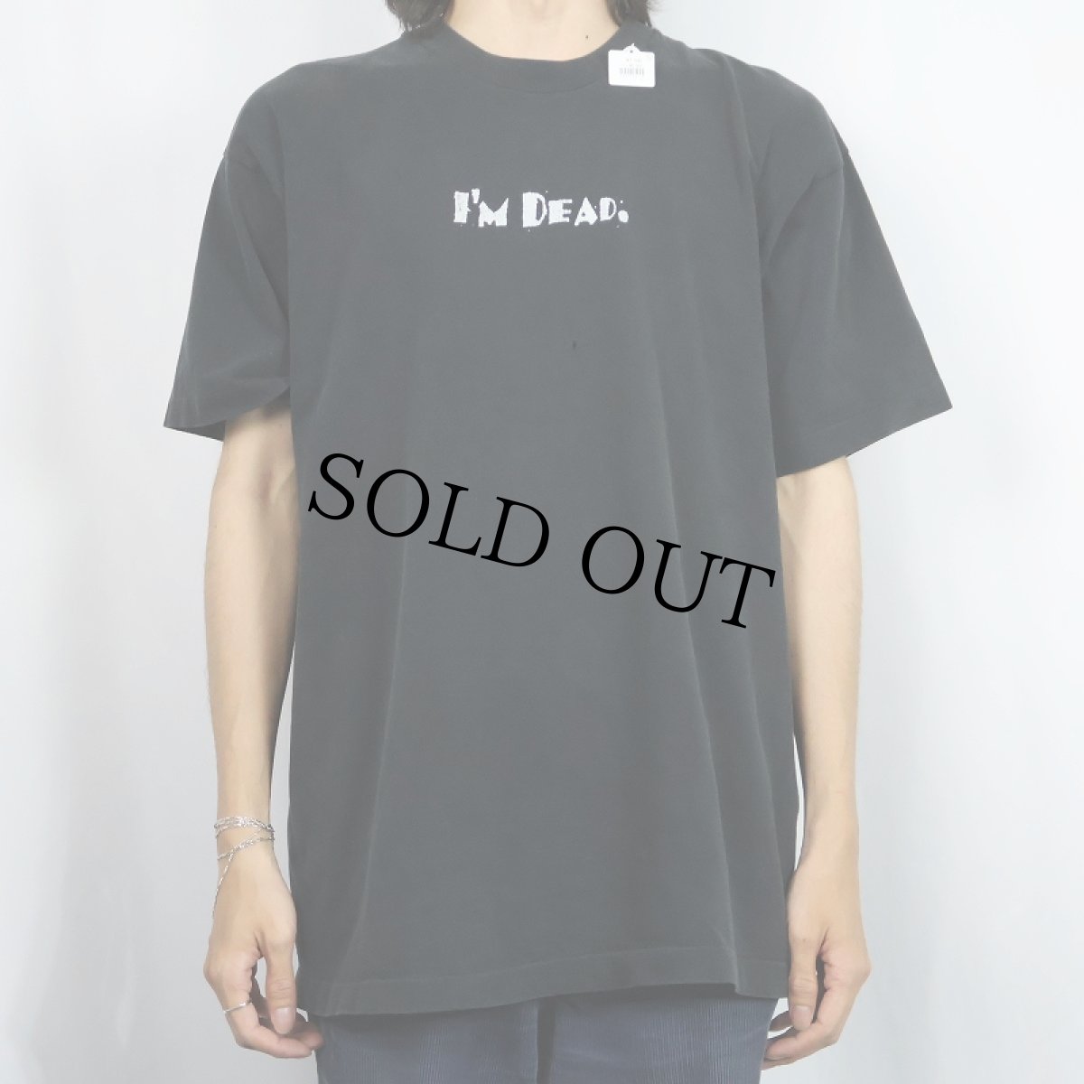 画像2: 90's "I'M DEAD" プリントTシャツ BLACK XL (2)