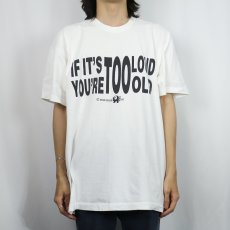 画像2: 90's USA製 "IF IT'S TOO LOUD, YOU'RE TOO OLD" メッセージプリントTシャツ XXL (2)