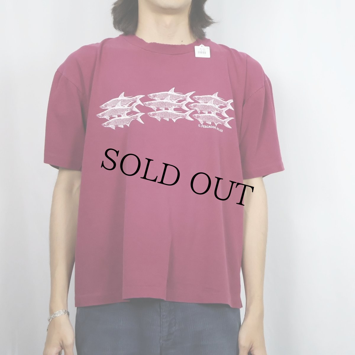 画像2: 90's 魚プリントTシャツ (2)