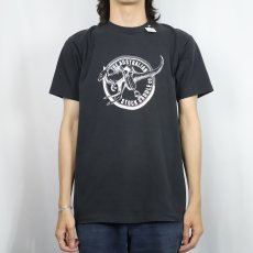 画像3: 80's USA製 The Australian Stock Saddle Co. 乗馬用品店 プリントTシャツ BLACK L (3)