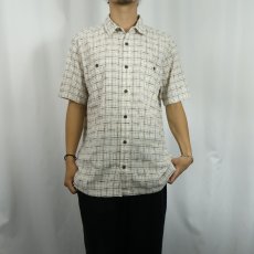 画像2: Patagonia "ORGANIC COTTON" チェック柄コットンシャツ M (2)