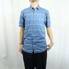 画像2: 2020SS Patagonia "ORGANIC COTTON" ボーダー柄コットンシャツ M (2)