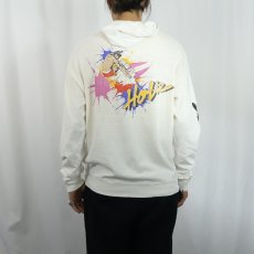 画像4: 80〜90's Hobie USA製 サーフブランド プリントTパーカー XL (4)