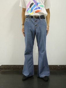 画像2: 70's Levi's シャンブレー ベルボトムパンツ W34 (2)