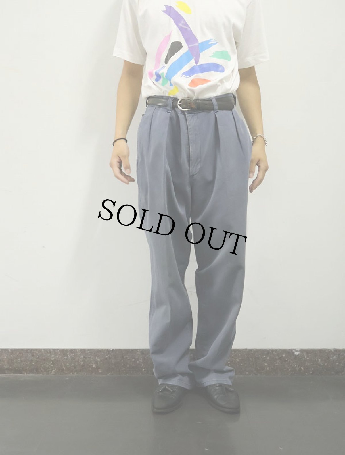 画像2: 90's POLO Ralph Lauren USA製 2タックチノトラウザーズ W31 (2)