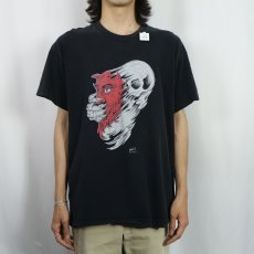 画像2: 90's Obey Tattooing スカル×デビル プリントTシャツ BLACK (2)
