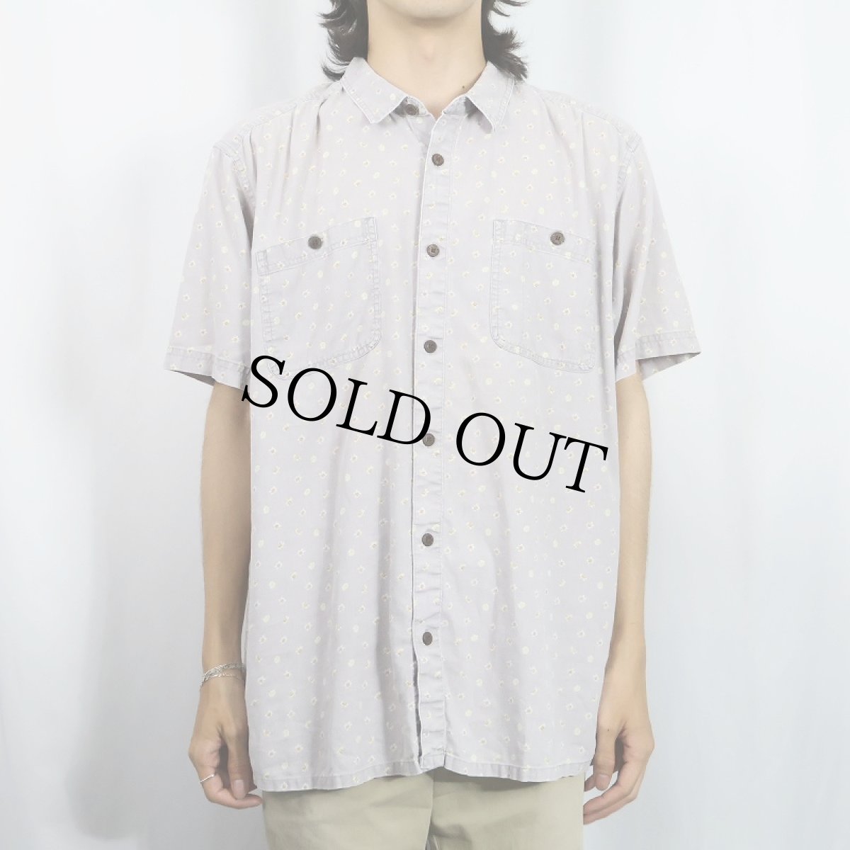 画像2: 2021SS Patagonia Patagonia "HEMP×ORGANIC COTTON" 花柄 コットンシャツ XL (2)