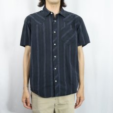 画像2: 2011AW Patagonia "ORGANIC COTTON" ストライプ柄 コットンシャツ M (2)
