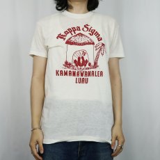 画像2: 70's "KAMANAWANALEA LUAU" 染み込みプリントTシャツ (2)