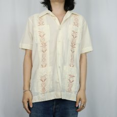 画像2: 80's ROMANI 刺繍 キューバシャツ (2)