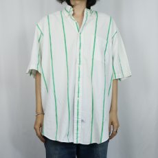 画像2: Ralph Lauren ストライプ柄 コットンボタンダウンシャツ L (2)