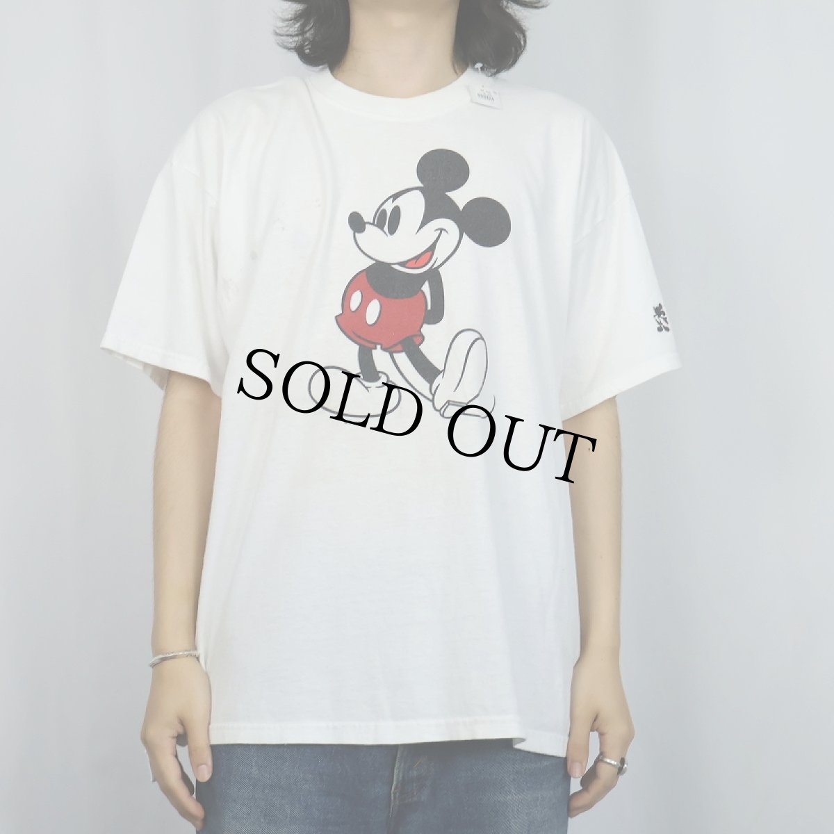 画像2: Disney MICKEY MOUSE キャラクタープリントTシャツ XL (2)