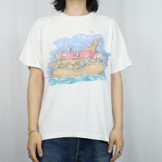 画像2: ノアの方舟 プリントTシャツ L (2)
