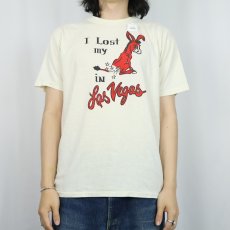 画像2: 80〜90's "I lost my ass in Los Vegas" 馬プリントTシャツ L (2)