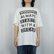 画像2: 90's USA製 "WINNING ALWAYS ..." メッセージプリントTシャツ XL (2)